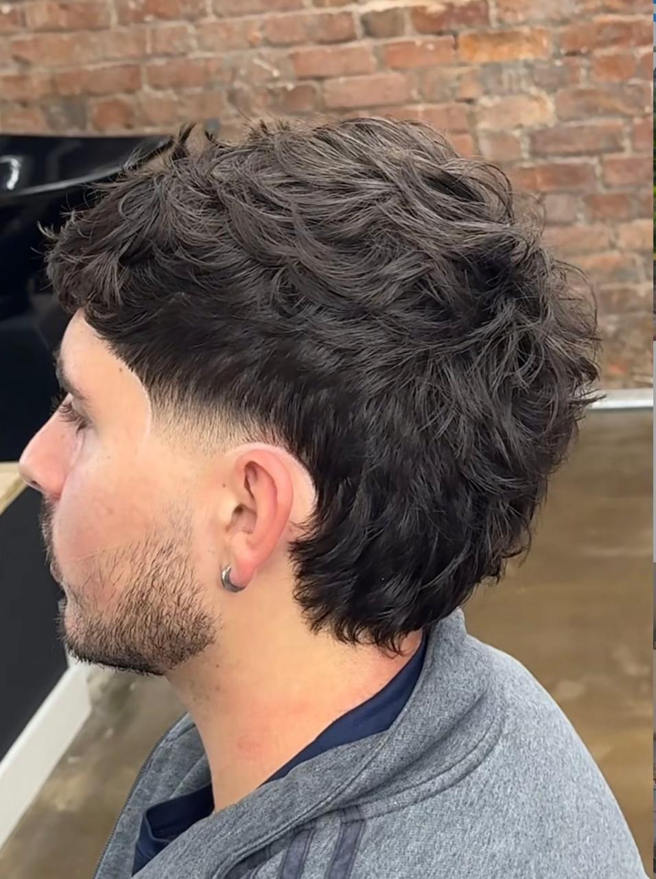 Corte texturizado com fade baixo